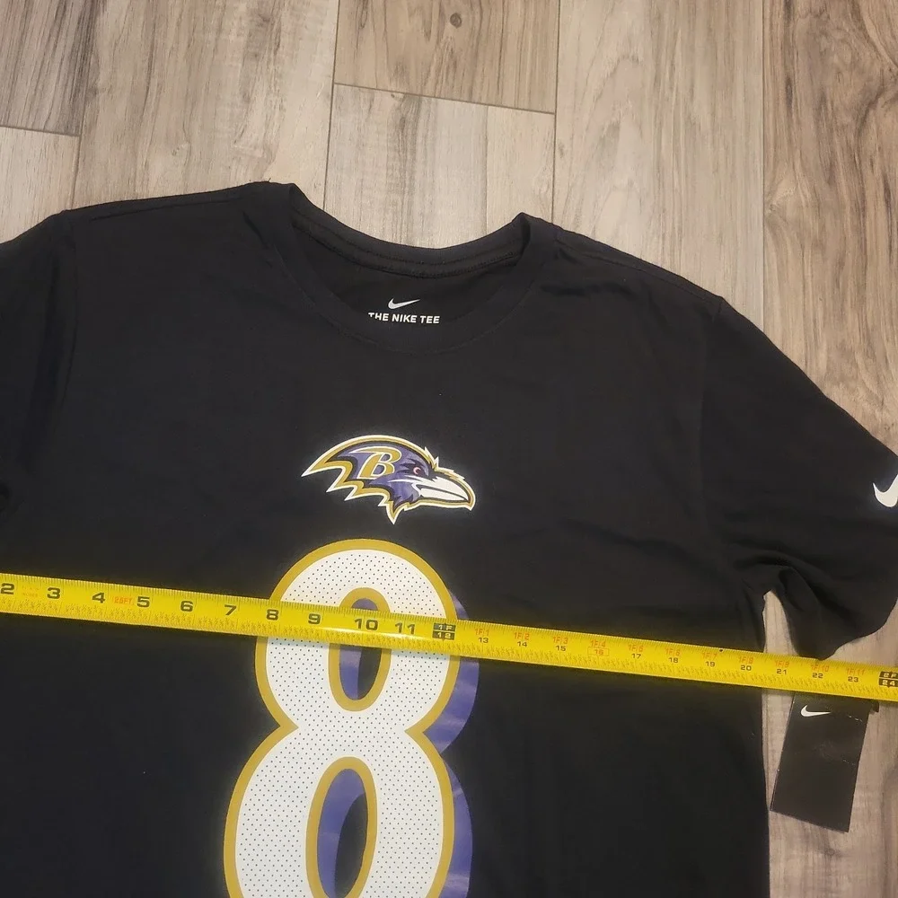 NFL Baltimore Ravens Jackson #8 T-Shirt Men's Large Black Nike Dri-Fit  NEW